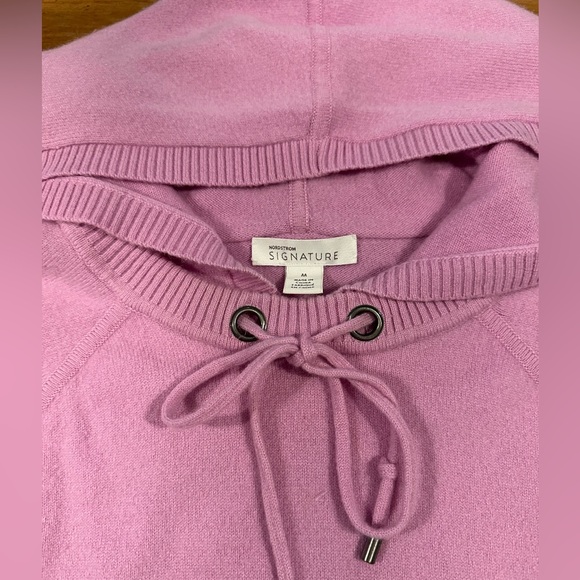 Nordstrom Signature Purple Cashmere Hoodie Size M - Picture 3 of 5